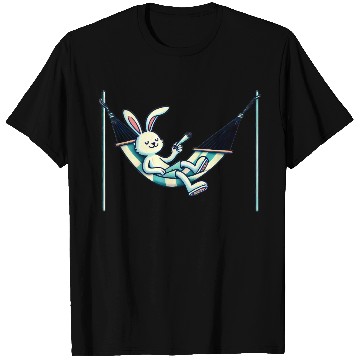 Discover Chill Bunny Vibes: Easter Relaxation in Full Swing T Shirts