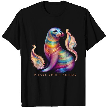 Discover Pisces Spirit Animal Seal Alebrije Female T Shirts