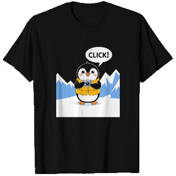 Discover Penguin Photographer Click Adventure T Shirts
