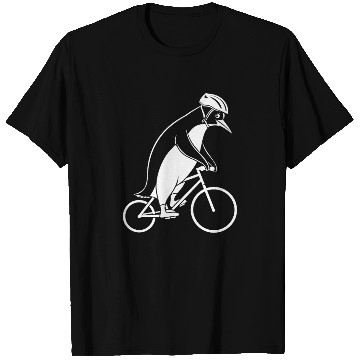Discover Penguin Riding Bicycle With Helmet Creativity T Shirts