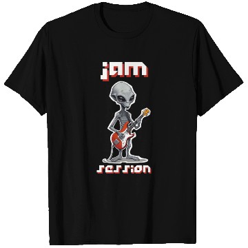 Discover ET Playing a Guitar T Shirts