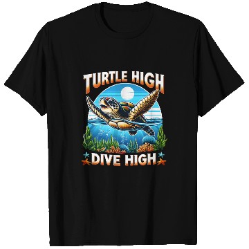 Discover Turtle High Dive High Turtle Lover T Shirts