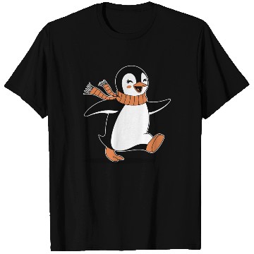 Discover Happy Penguin Running Jogging Adventure T Shirts