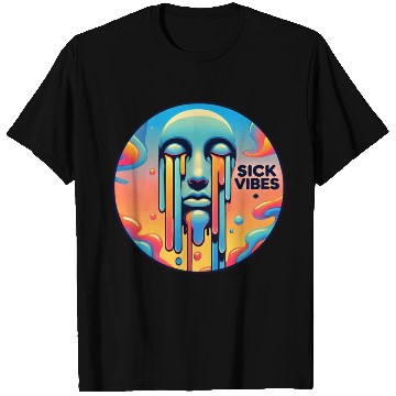 Discover Psychedelic Melting Face with Vibrant Neon T Shirts