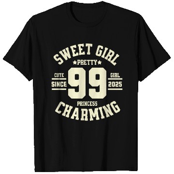 Discover Black And White A Sweet Girl With 99 Charming T Shirts