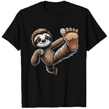 Discover Sloth Karate Master Kick Martial Arts T Shirts