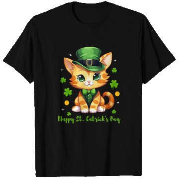 Discover Happy St Catrick's Day Cat St Patrick's Day T Shirts