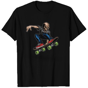 Discover skleton ride on skateboard T Shirts