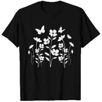 Discover Flowers and Butterflies T Shirts