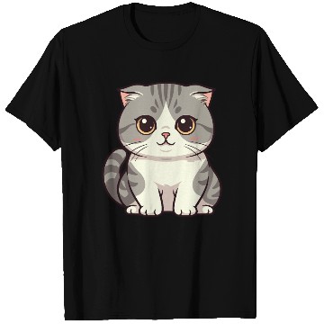Discover Cute Kawaii Cat Illustration T Shirts