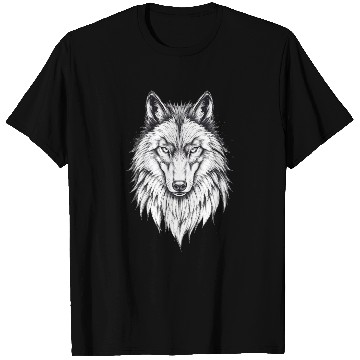 Discover Wolf Face: Majestic and Wild T Shirts