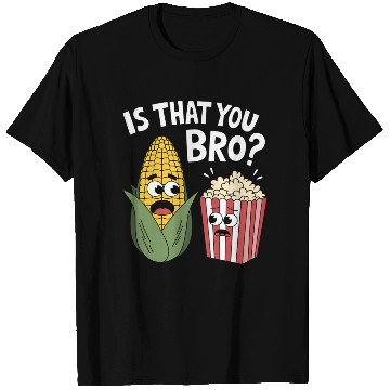 Discover Funny Corn and Popcorn Cartoon Meme Design T Shirts