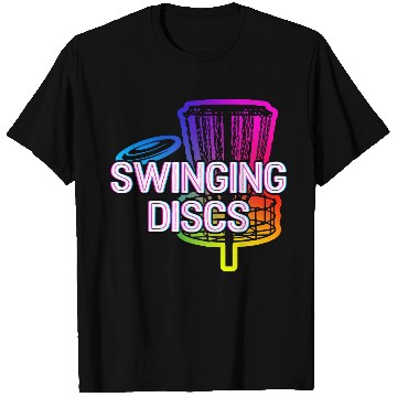 Discover Swinging Discs in Baskets Sports Disc Golf Games T Shirts