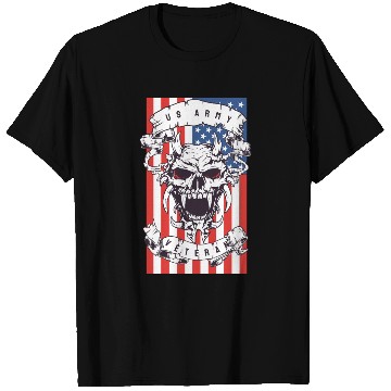 Discover US Army Veteran Skull T Shirts