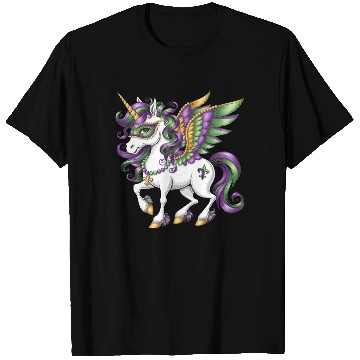Discover Happy Mardi Gras Unicorn Mask New Orleans Girls T Shirts