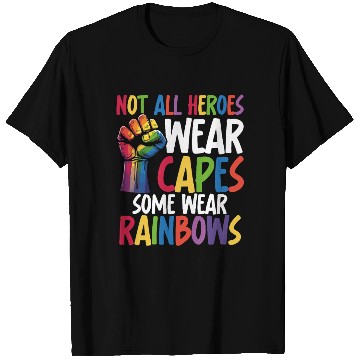 Discover Not All Heroes Wear Capes LGBTQ+ Pride Equality T Shirts
