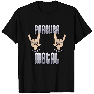 Discover Forever Metal Heavy Metal Devil Horns Hand Gesture T Shirts
