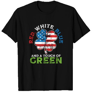 Discover Red White Blue and a Touch of Green Irish USA T Shirts