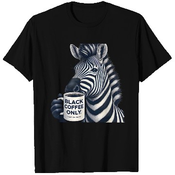 Discover Bold Zebra Black Coffee T Shirts
