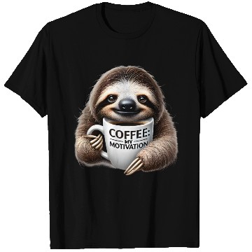 Discover Sleepy Sloth Coffee Motivation T Shirts