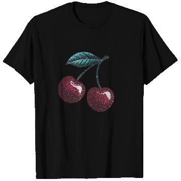 Discover Sweet Cherry Delight with Vibrant Leafy Accent T Shirts