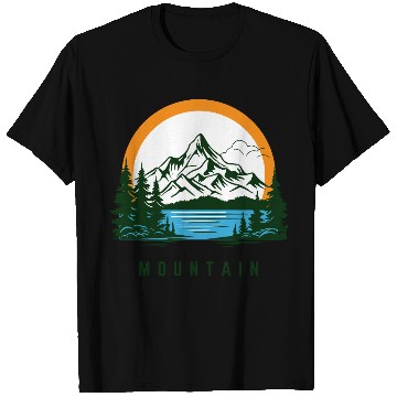 Discover Mountain Forest Sea Iconic View T Shirts