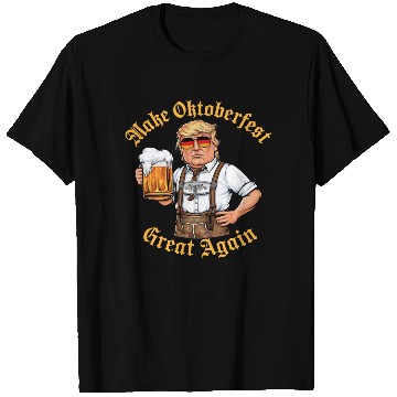 Discover Make Oktoberfest Great Again Trump Drink Beer Tees T Shirts