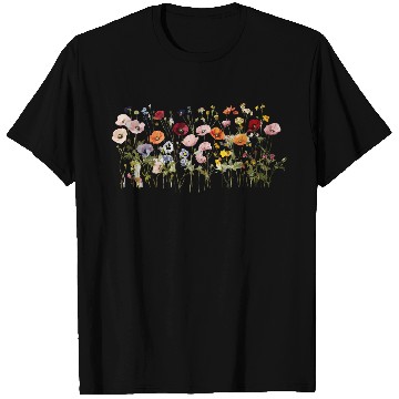 Discover Wildflower Meadow – Natural Watercolor Blooms T Shirts