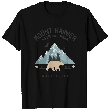 Discover Mount Rainier National Park Est. 1889 Washington T Shirts