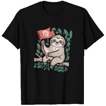 Discover Charming Virgo Zodiac Sloth Embracing the Stars T Shirts