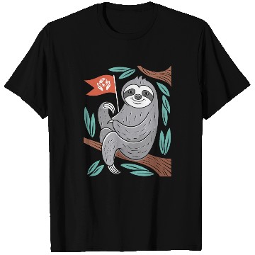 Discover Environmentalist Sloth Embracing Earth Stewardship T Shirts