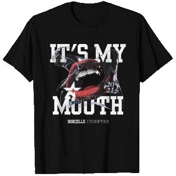 Discover Red and White Streetwear Mouth T Shirts Design