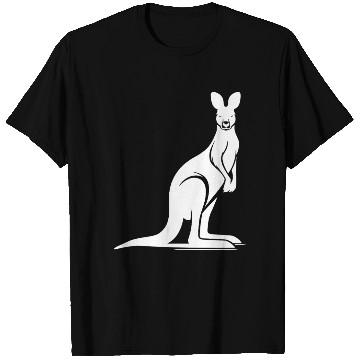 Discover Wild Animal Silhouette With Typical Kangaroo Pose T Shirts