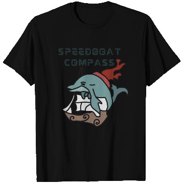 Discover Minimalist Dolphin sailing fast and fun T Shirts