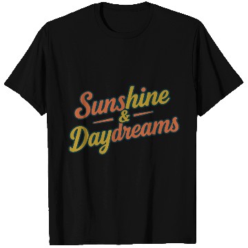 Discover Sunshine & Daydreams Retro Typography Design T Shirts