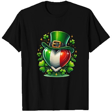Discover Shamrock Heart Hat Love T Shirts
