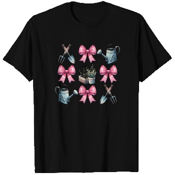 Discover Coquette Bow Gardening Gardener Tools Plants Pink T Shirts