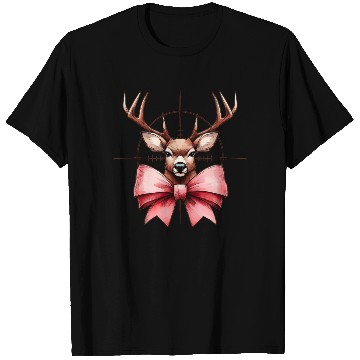 Discover Coquette Bow Deer Hunting Hunter Pink Ribbon Mom T Shirts