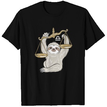 Discover Charming Libra Zodiac Sloth Balancing Serenity T Shirts