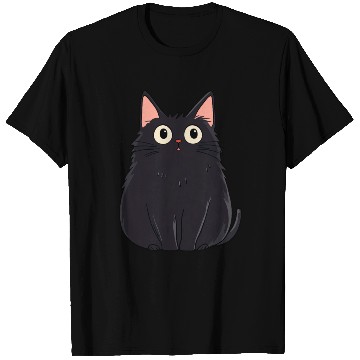Discover Startled black cat T Shirts