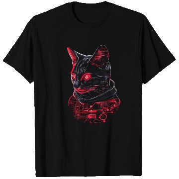 Discover Cybernetic Black Cat T Shirts