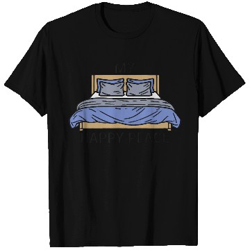 Discover My Happy Place Blue Bed T Shirts