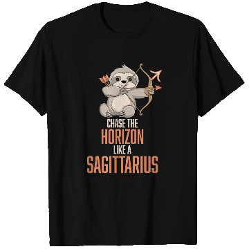Discover Chase The Horizon Like A Sagittarius Zodiac Sloth T Shirts
