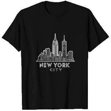Discover New York City Skyline Art Deco Style Iconic T Shirts