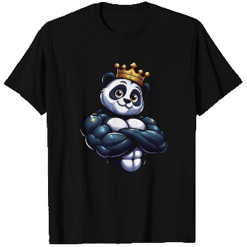 Discover Muscular Panda King Fitness Workout T Shirts