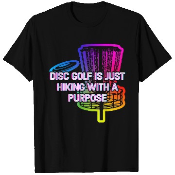 Discover Disc Golf Is Just Hiking Golfer Sayings Disc Golf T Shirts