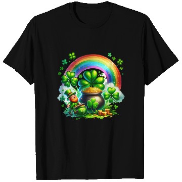 Discover St. Patrick's Day Shamrock Pot Gold Rainbow T Shirts