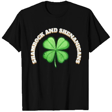 Discover Shamrock and Sheninanigans 4-Leaf Clover Graphic T Shirts