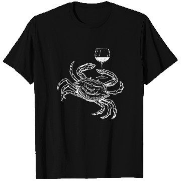 Discover Wine Crab Ocean Lovers Drinking Vacation Cruise Dr T Shirts