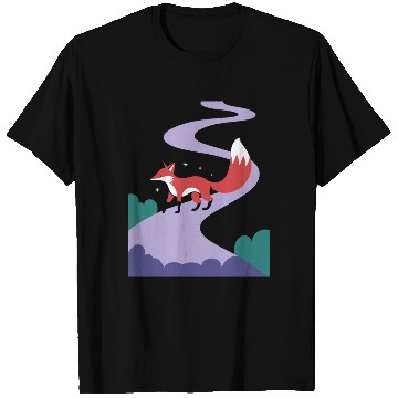 Discover Whimsical Escapism: Fox Forest Path T Shirts